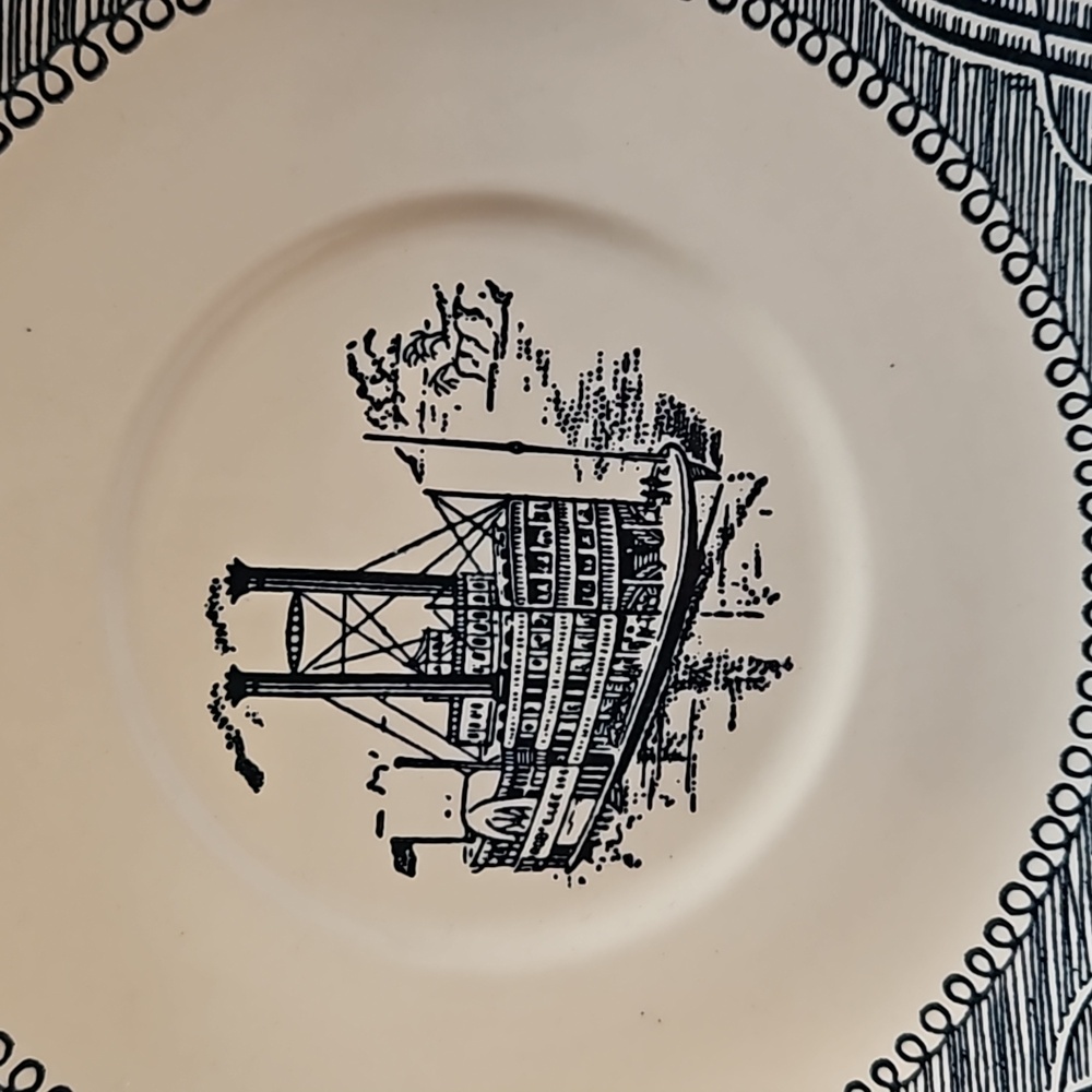 2 VTG Currier and Ives Tea Cups and Saucers - Picture 4 of 13